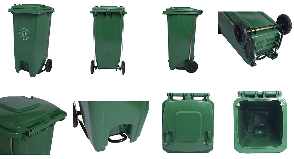 Seau de stockage utilitaire commercial de 120L avec pédale en métal