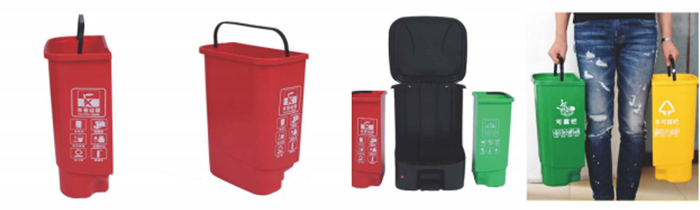 60L 2 in 1 Home Wet and Dry Separation Trash Bin