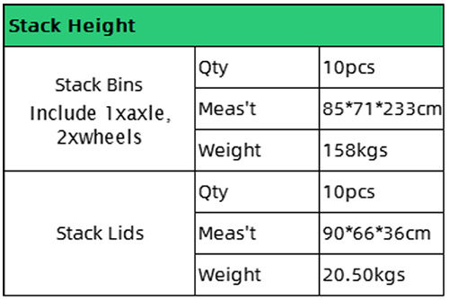 360L Shopping Mall plastic trash recycling bin