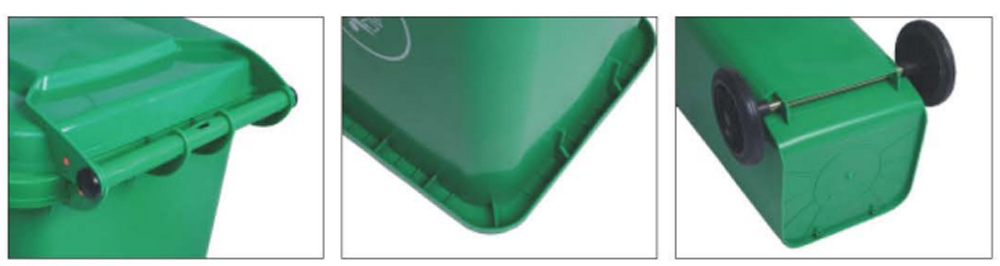 Poubelle en plastique standard de 120L