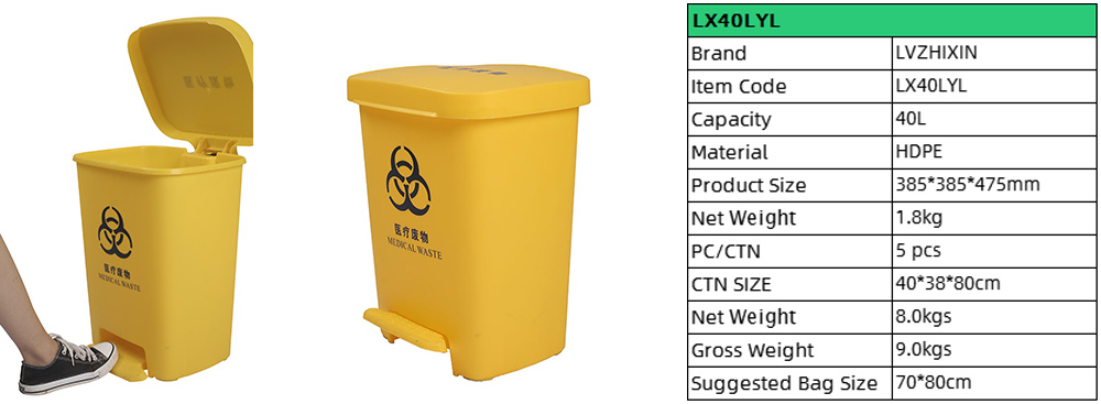 40L Medical Chemical Waste Bin